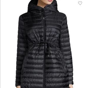 100% authentic MONCLER Barbel Hooded Puffer black Coat size 0 NWT